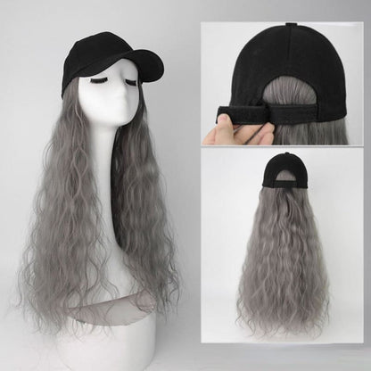 Long Wavy Baseball Cap Adjustable Curly Wig BE298 - Egirldoll