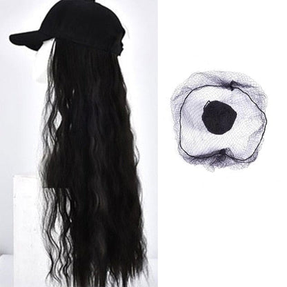 Long Wavy Baseball Cap Adjustable Curly Wig BE298 - Egirldoll