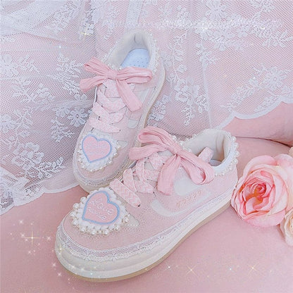 LOVE Cookie Kawaii Pastel Sneaker Shoes ON527 - Egirldoll