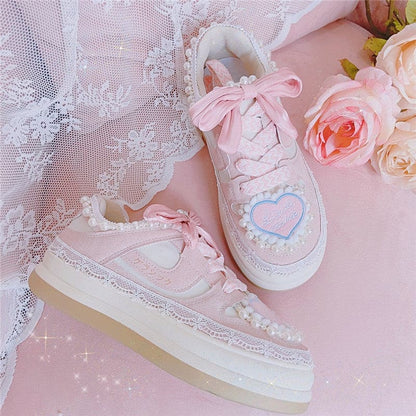 LOVE Cookie Kawaii Pastel Sneaker Shoes ON527 - Egirldoll