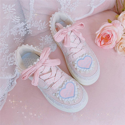 LOVE Cookie Kawaii Pastel Sneaker Shoes ON527 - Egirldoll