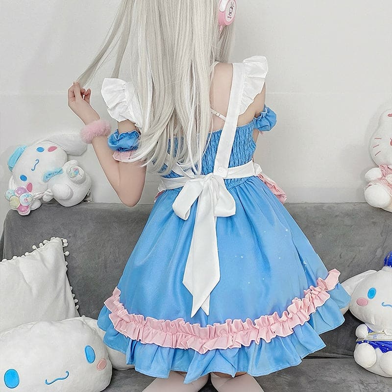 Lovely Candy Pink Blue Sweet Maid Dress ON655 - dress