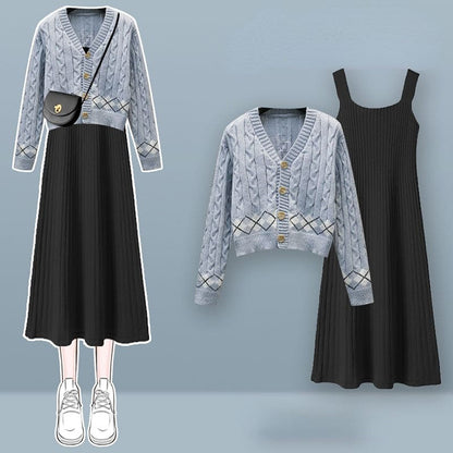 Lovely Kawaii Cardigan Sweater Dress Set ON257 - Egirldoll