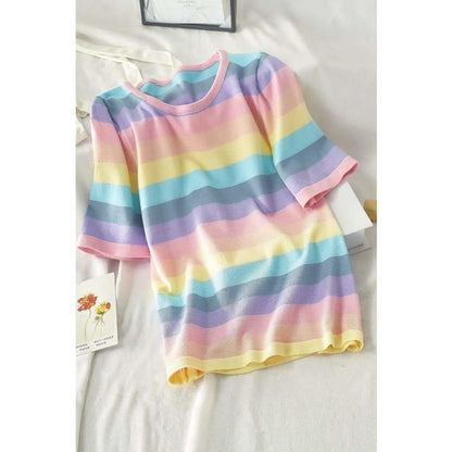 Lovely Kawaii Pastel Rainbow Cute Fashion T-shirt SP16071 - Egirldoll