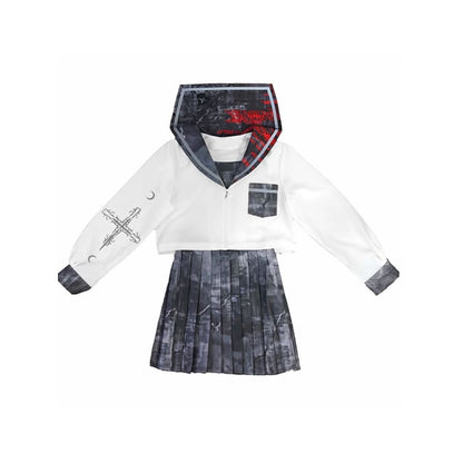 Mechanical Punk Style Printing Digital JK School Uniform Sailor Suit EE0729 - Egirldoll