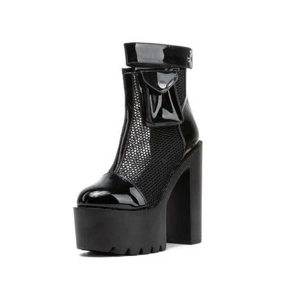 Mesh Punk High Heel Platform Boots EG15054 - Egirldoll