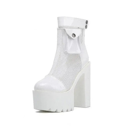 Mesh Punk High Heel Platform Boots EG15054 - Egirldoll