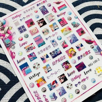 MG Series 3D Art DIY Nails Stickers BE021 - Egirldoll