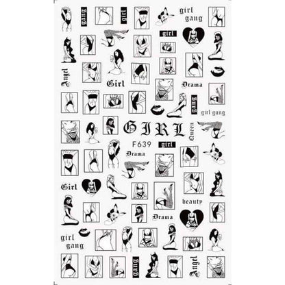 MG Series 3D Art DIY Nails Stickers BE021 - Egirldoll