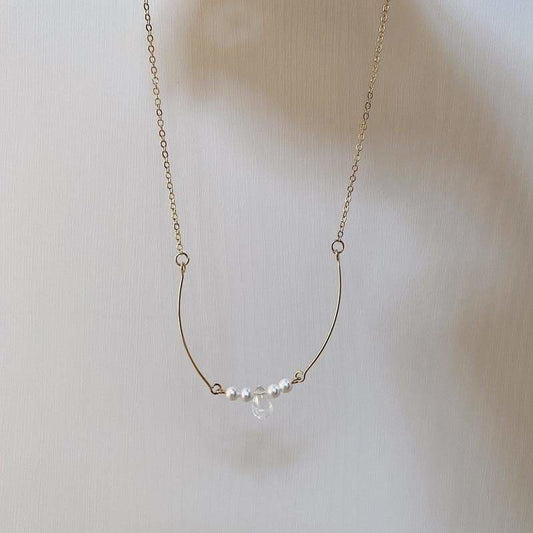 Minimalist Crystal Water Drop Pendant Necklace SP15650 - Egirldoll