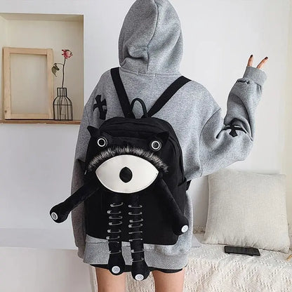 Monster Canvas Casual Backpack EG0573 - Egirldoll