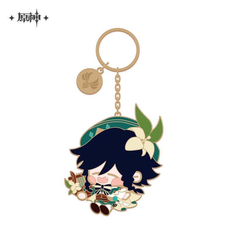 Official Genshin Store Kawaii Mini Chibi Metalic Keychains ON365 - Egirldoll