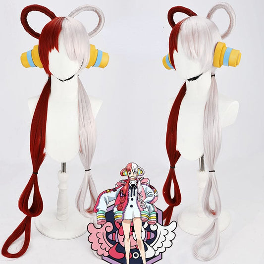 One Piece Film Red Uta Kawaii Red White Parted Wig ON202 - Egirldoll