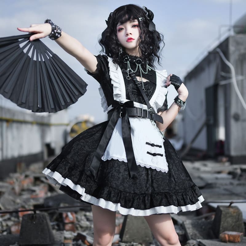 Panda Girl Gothic Anime Egirl Look Maid Suit Dress EG16646 - Egirldoll