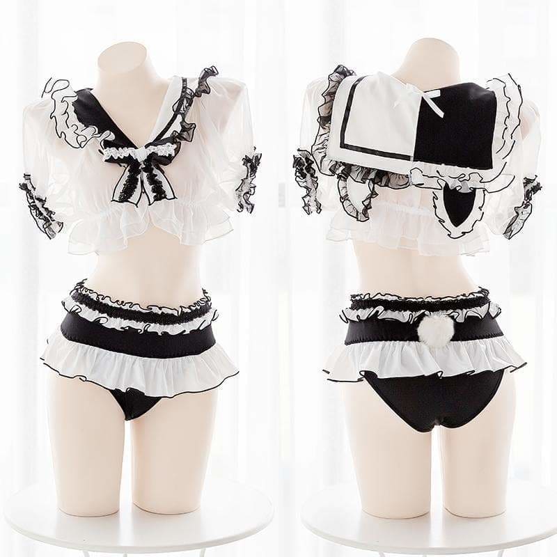 Panda Mesh School Uniform Lingerie EG15039 - Egirldoll