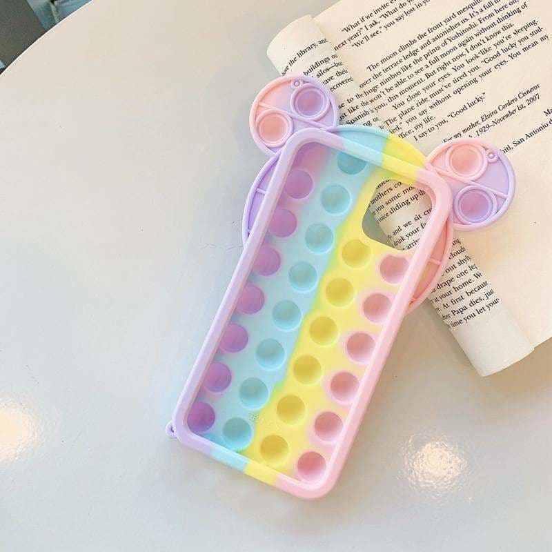Pastel Cute Bear Rainbow Kawaii Silhouette Phone Case SS1753 - Egirldoll