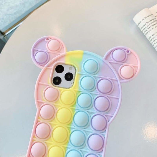 Pastel Cute Bear Rainbow Kawaii Silhouette Phone Case SS1753 - Egirldoll