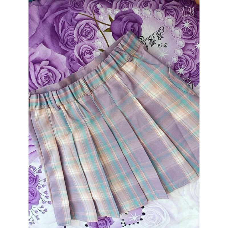 Pastel Cute Kawaii Pleated Skirt SP15566 - Egirldoll