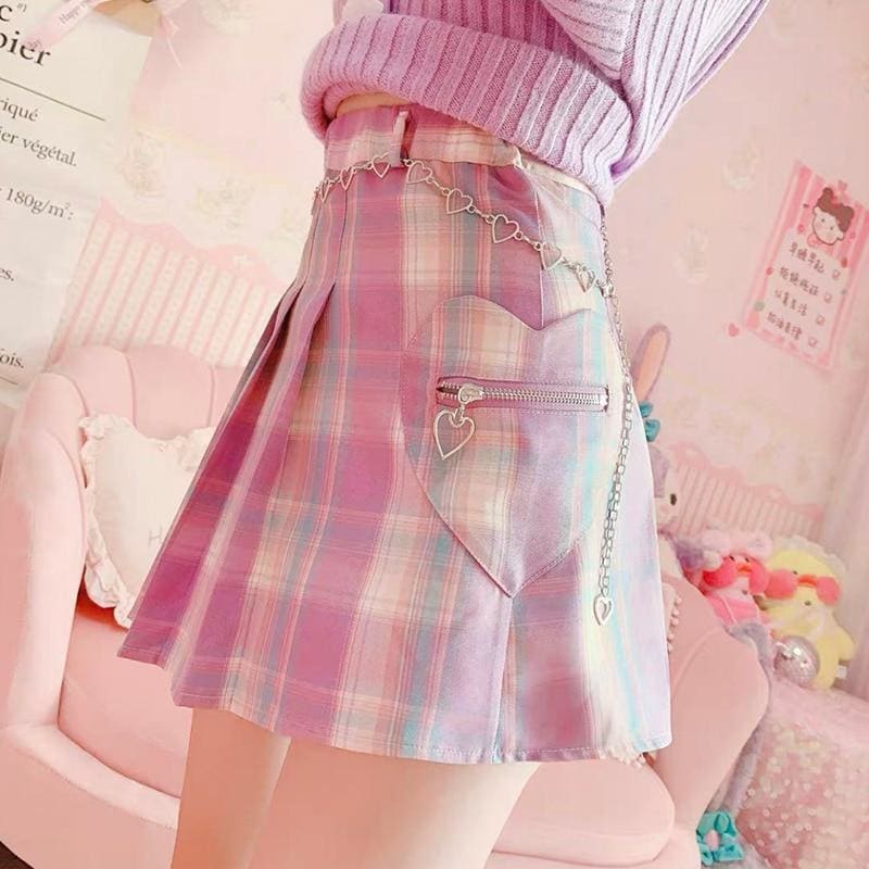 Pastel Cute Kawaii Pleated Skirt SP15566 - Egirldoll