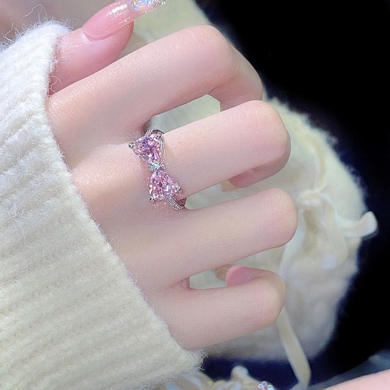 Pink Bow Ring - Lovesickdoe - Egirldoll