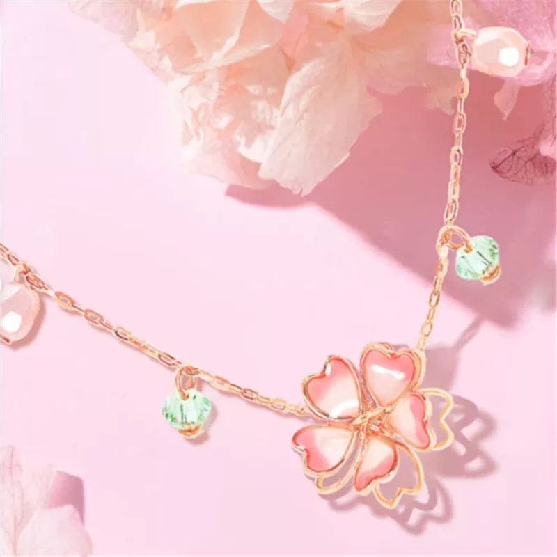 Pink Flower Necklace - Egirldoll