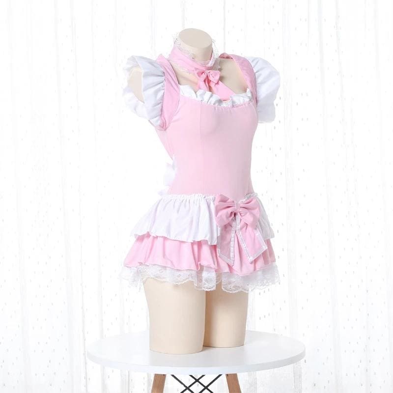 Pink Lolita Women Maid Cosplay Kawaii Lingerie EG139 - Egirldoll