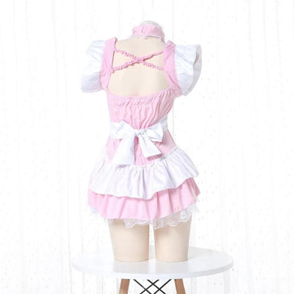 Pink Lolita Women Maid Cosplay Kawaii Lingerie EG139 - Egirldoll