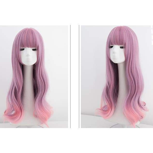 Pink Purple Mixed Color Long Curly Wig EG16263 - Egirldoll