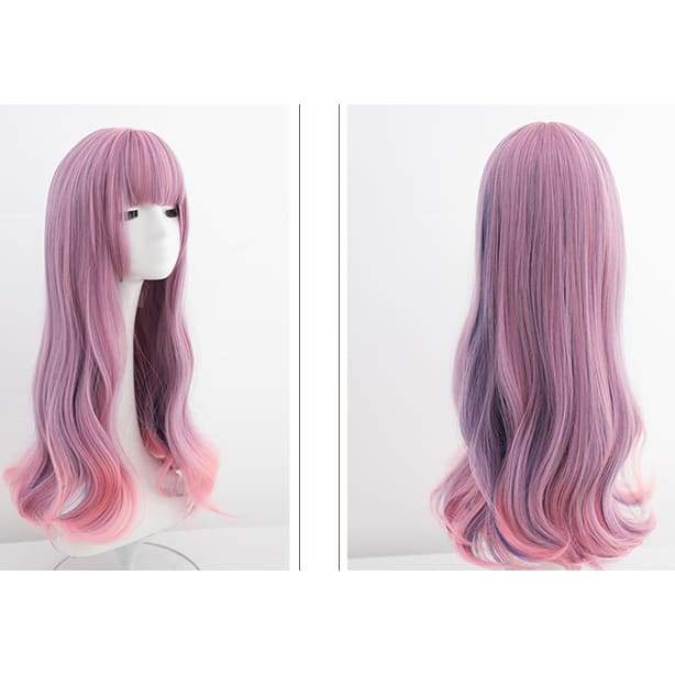 Pink Purple Mixed Color Long Curly Wig EG16263 - Egirldoll