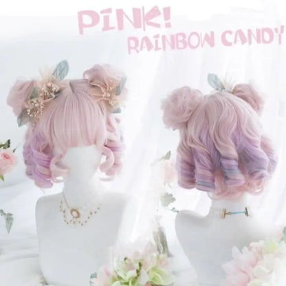 Pink Rainbow Candy Lolita Wig EG15164 - Egirldoll