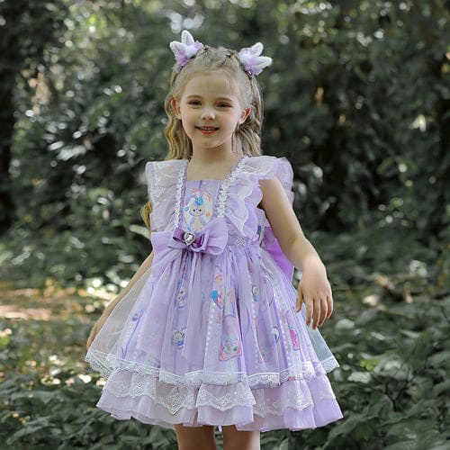 Pink/Purple Kawaii Princess Kids Dress ON206 - Egirldoll