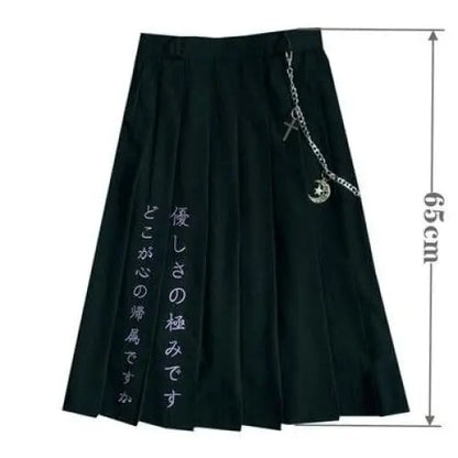 Preppy style Punk Gothic Girls Harajuku Black Pleated Skirts EG0585 - Egirldoll