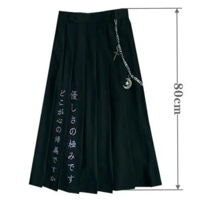 Preppy style Punk Gothic Girls Harajuku Black Pleated Skirts EG0585 - Egirldoll