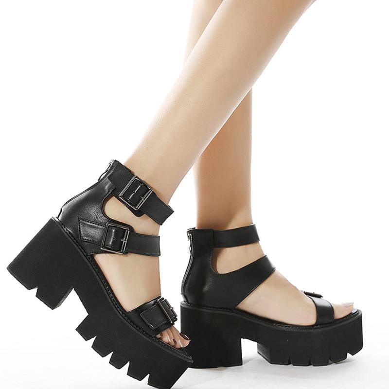 Punk Casual Style Thick Bottom Sandals EE0882 - Egirldoll