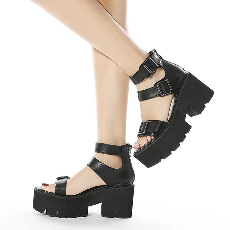 Punk Casual Style Thick Bottom Sandals EE0882 - Egirldoll