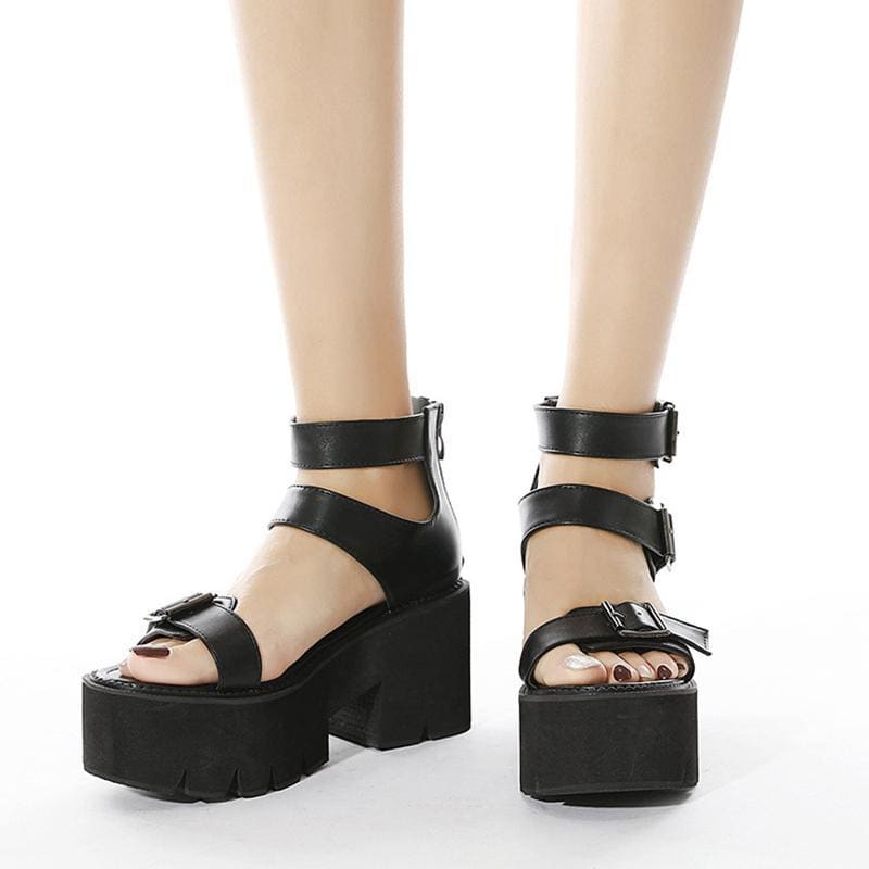 Punk Casual Style Thick Bottom Sandals EE0882 - Egirldoll