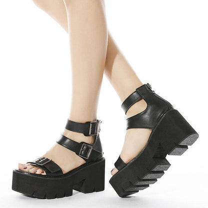 Punk Casual Style Thick Bottom Sandals EE0882 - Egirldoll