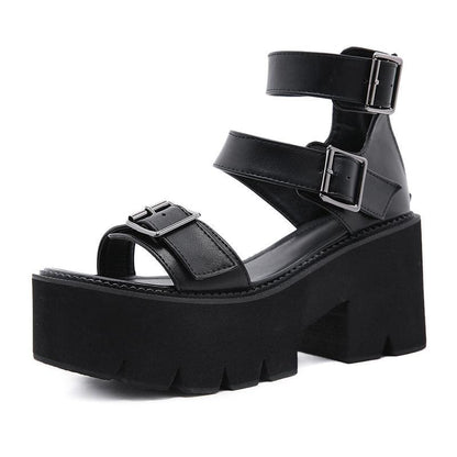 Punk Casual Style Thick Bottom Sandals EE0882 - Egirldoll