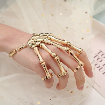 Punk Hand Skull Skeleton Elasticity Bracelet EG548 - Egirldoll