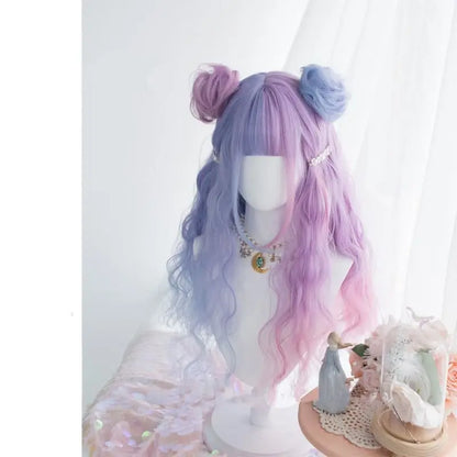 Purple-Pink Lolita Bunny Bonnie Long Curl Wig EG14556 - Egirldoll