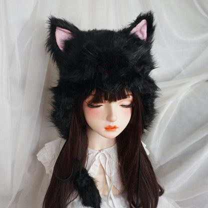 Queen Marie White Black Cat Ears Hat ON287 - Egirldoll