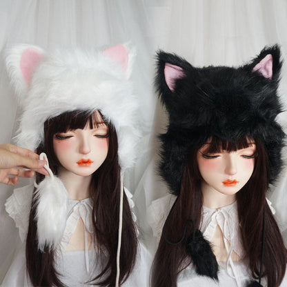 Queen Marie White Black Cat Ears Hat ON287 - Egirldoll