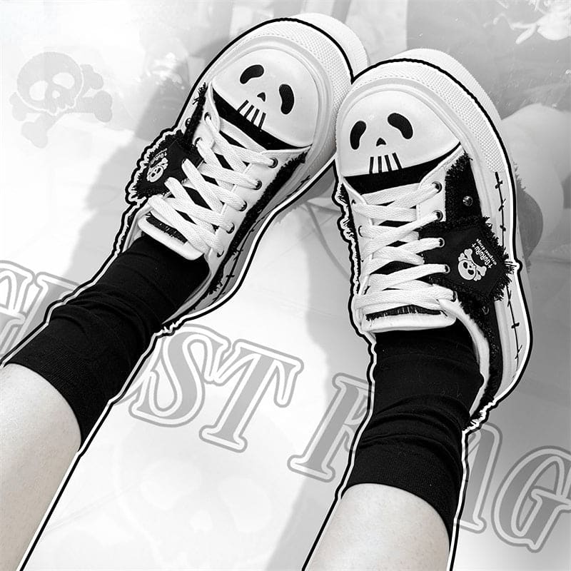 Raquel Emo Style Kawaii Skull Shoes ON295 - Egirldoll