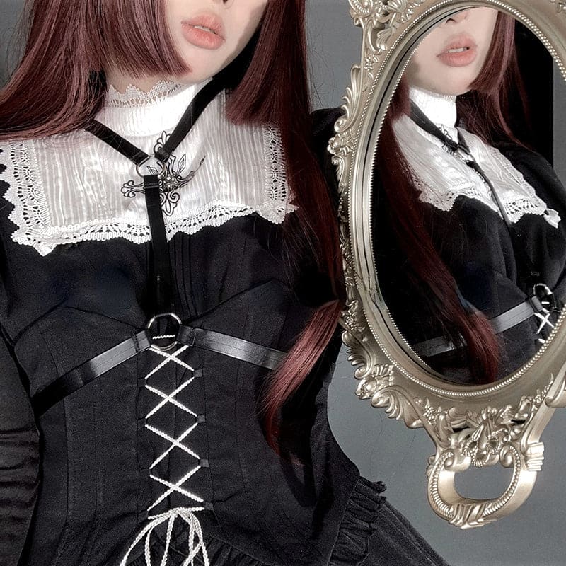 Reservation Preorder Royal Princess Elegant Kawaii Black Lolita Dress ON199 - Egirldoll