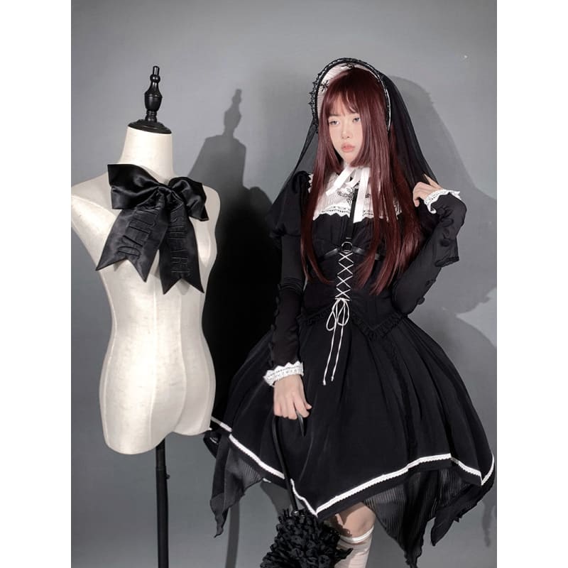 Reservation Preorder Royal Princess Elegant Kawaii Black Lolita Dress ON199 - Egirldoll