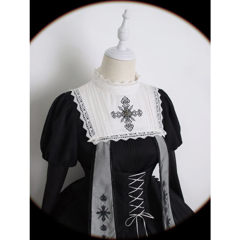 Reservation Preorder Royal Princess Elegant Kawaii Black Lolita Dress ON199 - Egirldoll