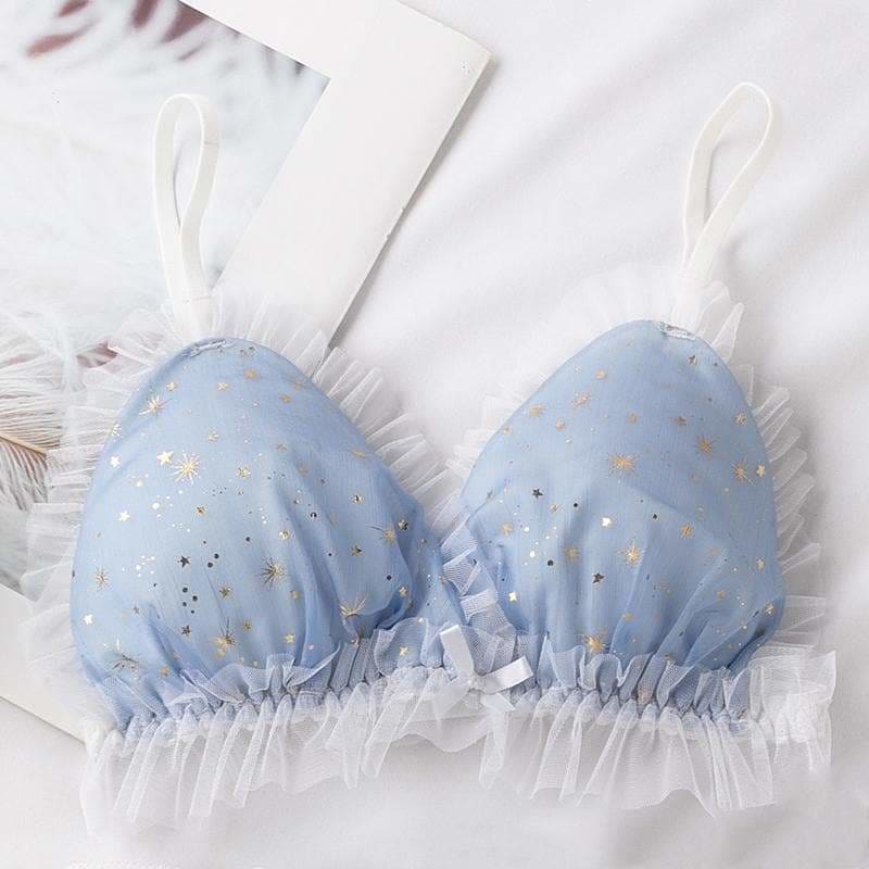[Reservation] Sweet Lace Flounce Starry Bra SS0615 - Egirldoll