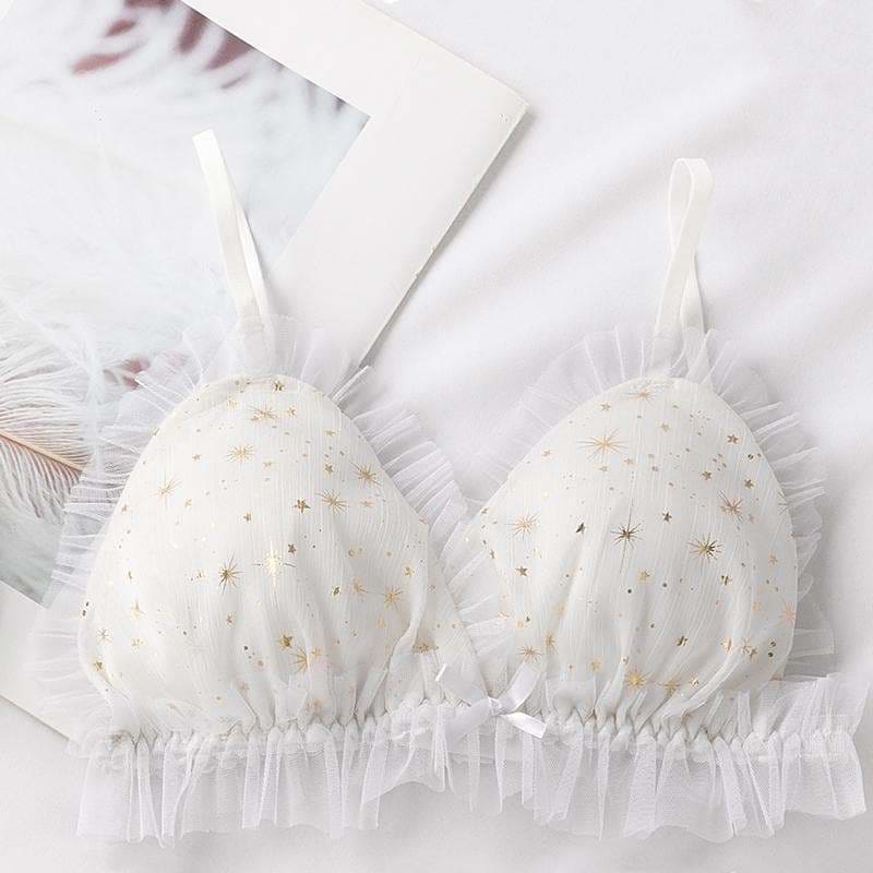 [Reservation] Sweet Lace Flounce Starry Bra SS0615 - Egirldoll