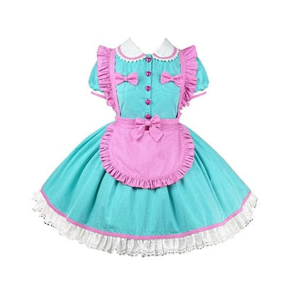 Retro Neon Bubble Gum Rollerskate Maid Lolita Dress ON591 -