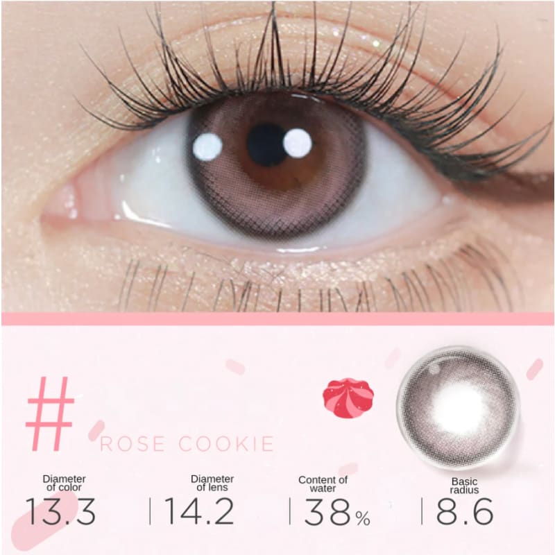 Rose Cookie Contact Lenses Half Year One Pair ME48 - Egirldoll